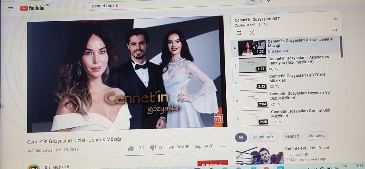 mpdasilvaa's tweet photo. When you watch turkish soap Cennet and just can't get over it so you go search for the music of the show 🤦♀️🙊 #inLove #Cennet #Turkishsoaps #Turkiye #BerkAtan #almilaada #esraronabar https://t.co/RwndYhiqO3
