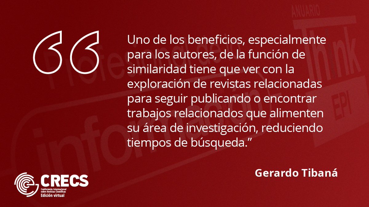 SCImagoEPI's tweet photo. @gtibana, de SCImago Research Group, en la #Crecs21 https://t.co/wZnw90OpY5