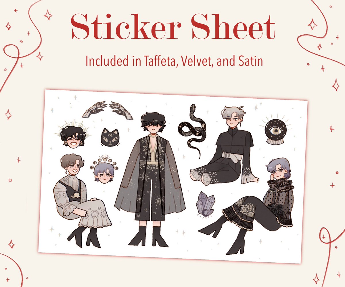 look at this sticker sheet i created for the bts fashion zine!! pre-orders are open NOW so make sure to check out @couturezine 's pinned tweet to buy a copy and support this amazing team!!!💖💞💖💝💞💞 
