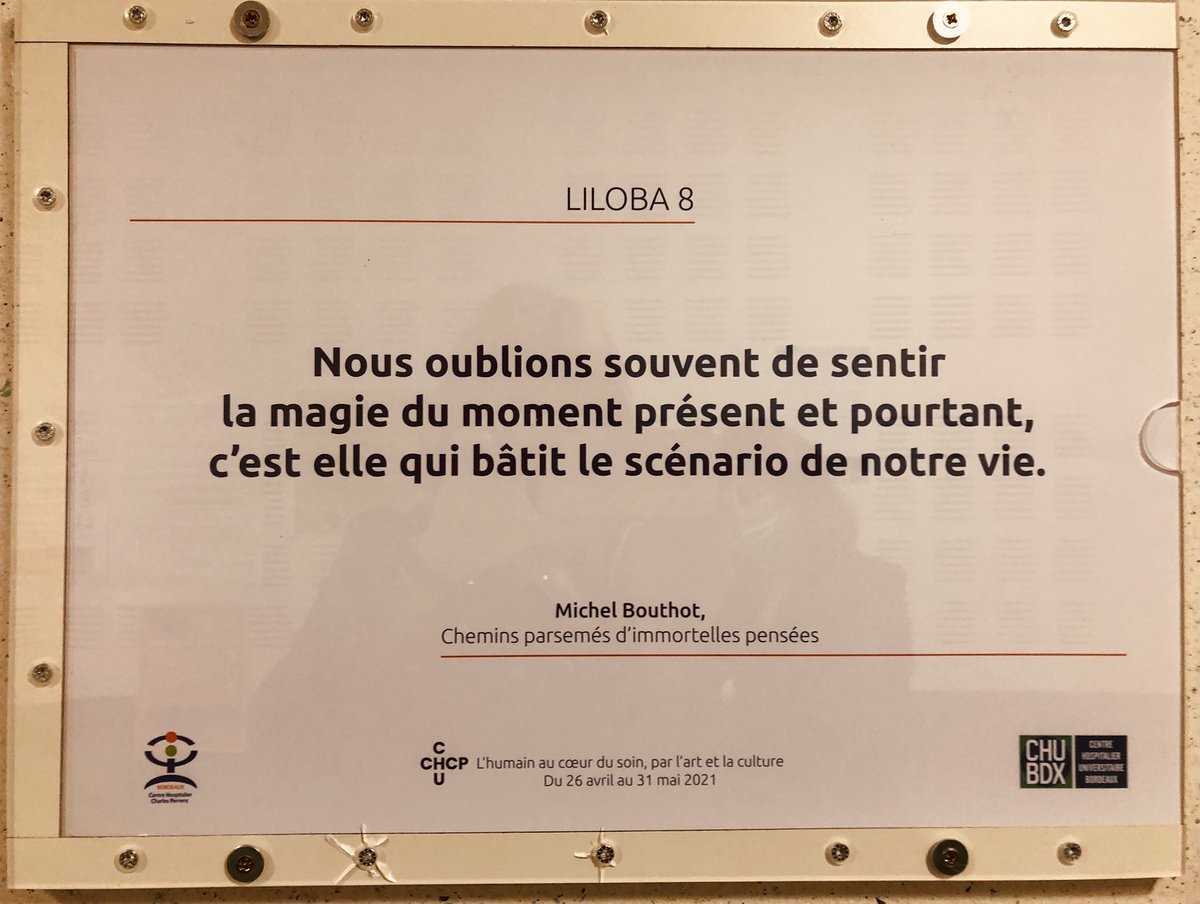 ETCHETTO CĂ©line (@celine_etchetto) on Twitter photo đ§đprenez une minute pour vous poser sur cette phrase comme nous lâavons fait hier avec Isabelle Roger, Ă lâentrĂ©e du self de la direction gĂ©nĂ©rale du <a href="/CHUBordeaux/">CHU de Bordeaux</a> đla culture et le projet Lilobas <a href="/ch_perrens/">CH Charles Perrens</a> dâapporter de lâhumain et une petit temps dâĂ©merveillement đ§đprenez une minute pour vous poser sur cette phrase comme nous lâavons fait hier avec Isabelle Roger, Ă lâentrĂ©e du self de la direction gĂ©nĂ©rale du <a href="/CHUBordeaux/">CHU de Bordeaux</a> đla culture et le projet Lilobas <a href="/ch_perrens/">CH Charles Perrens</a> dâapporter de lâhumain et une petit temps dâĂ©merveillement