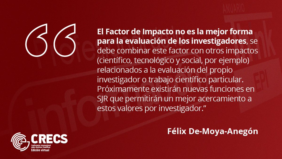 SCImagoEPI's tweet photo. @felixdemoya, de SCImago Research Group, en la #Crecs21 https://t.co/IeqDIyTt59