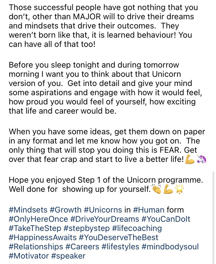 bredamccague's tweet photo. #Mindsets #Growth #Unicorns🦄 in #Human form 🙋🏼‍♀️#OnlyHereOnce #DriveYourDreams #YouCanDoIt #TakeTheStep #stepbystep #lifecoaching #HappinessAwaits #YouDeserveTheBest #Relationships #Careers #lifestyles #mindbodysoul #Motivator #speaker 🎤 https://t.co/mx55S5yasP