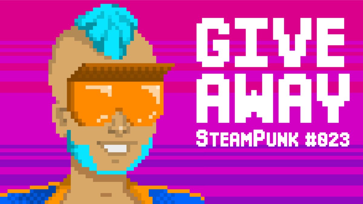 NftSteam's tweet image. 🚨🚨 GIVEAWAY ALERT 🚨🚨

First #NFTGiveaway for the SteamPunks!
To join:
1⃣ Follow @NftSteam 
2⃣ Like and retweet this post

Contest ends sunday, 72h from now, 17.30 UTC.
Prize will be Steampunk #023
#NFTCommunity #NFTdrop #nftart #nftcollector #NFTcollectibles #pixel