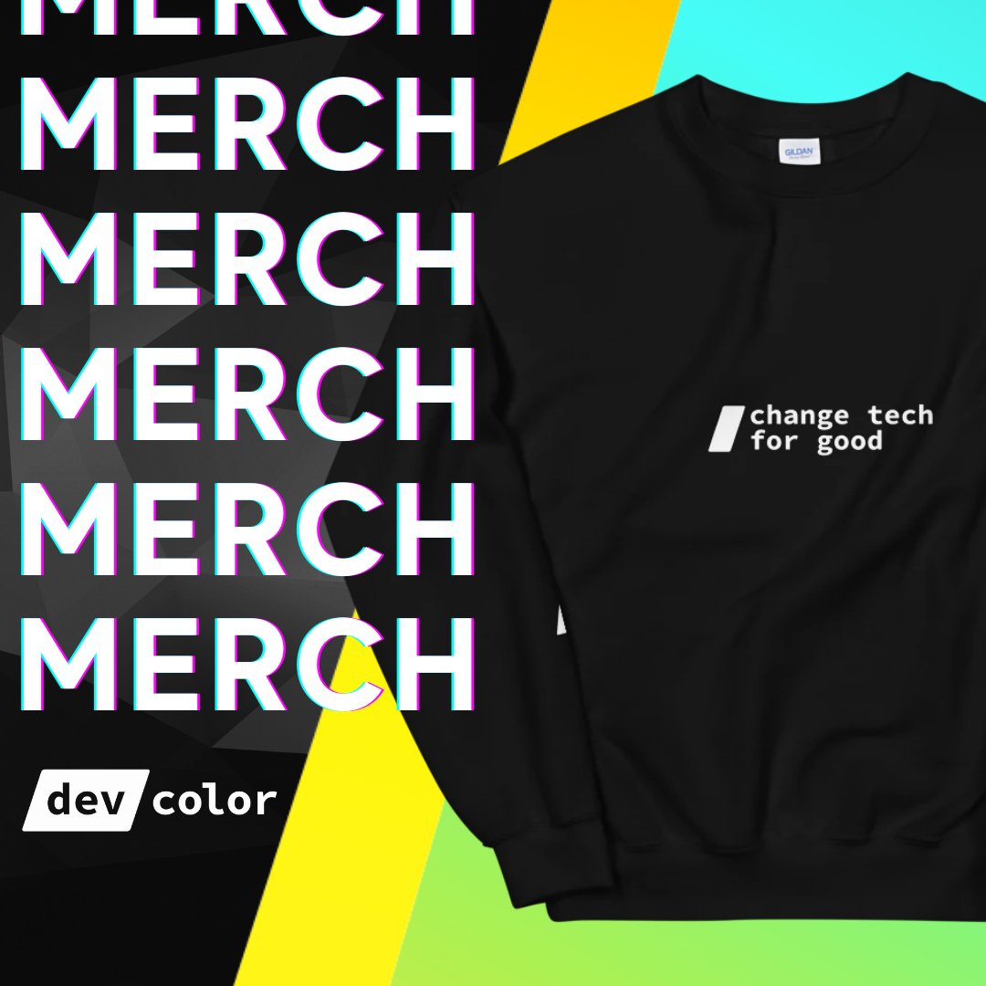 devcolororg's tweet photo. Happy Thursday, fam!  

NEW swag shop on our NEW website 🎆

Sign up for news, updates, &amp; make sure to grab yourself some SWAG! ⤵️

https://t.co/Ikd7U855Qf
#devcolorGlowUp https://t.co/X9fcmEjQ56