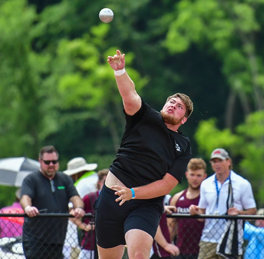 ZachBirdsong's tweet photo. Tullahoma’s Logan Crouch finishes fifth in the state in the shot put after hurling a distance of 48-9.5 inches. https://t.co/OkbKIwdLJ9