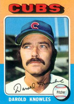 PaintedCap's tweet photo. Darold Knowles (#1973WS)
1975 #Topps #352
Artist’s Motivation: Traded by @Athletics with Bob Locker and Manny Trillo to @Cubs for Billy Williams, 10-23-74.
#ToppsArt Techniques: Creative sunlight play (CSuP), Logo rotation (LR): clockwise, V-neck t-shirt effect (VNTSE). https://t.co/3258FC7tLH