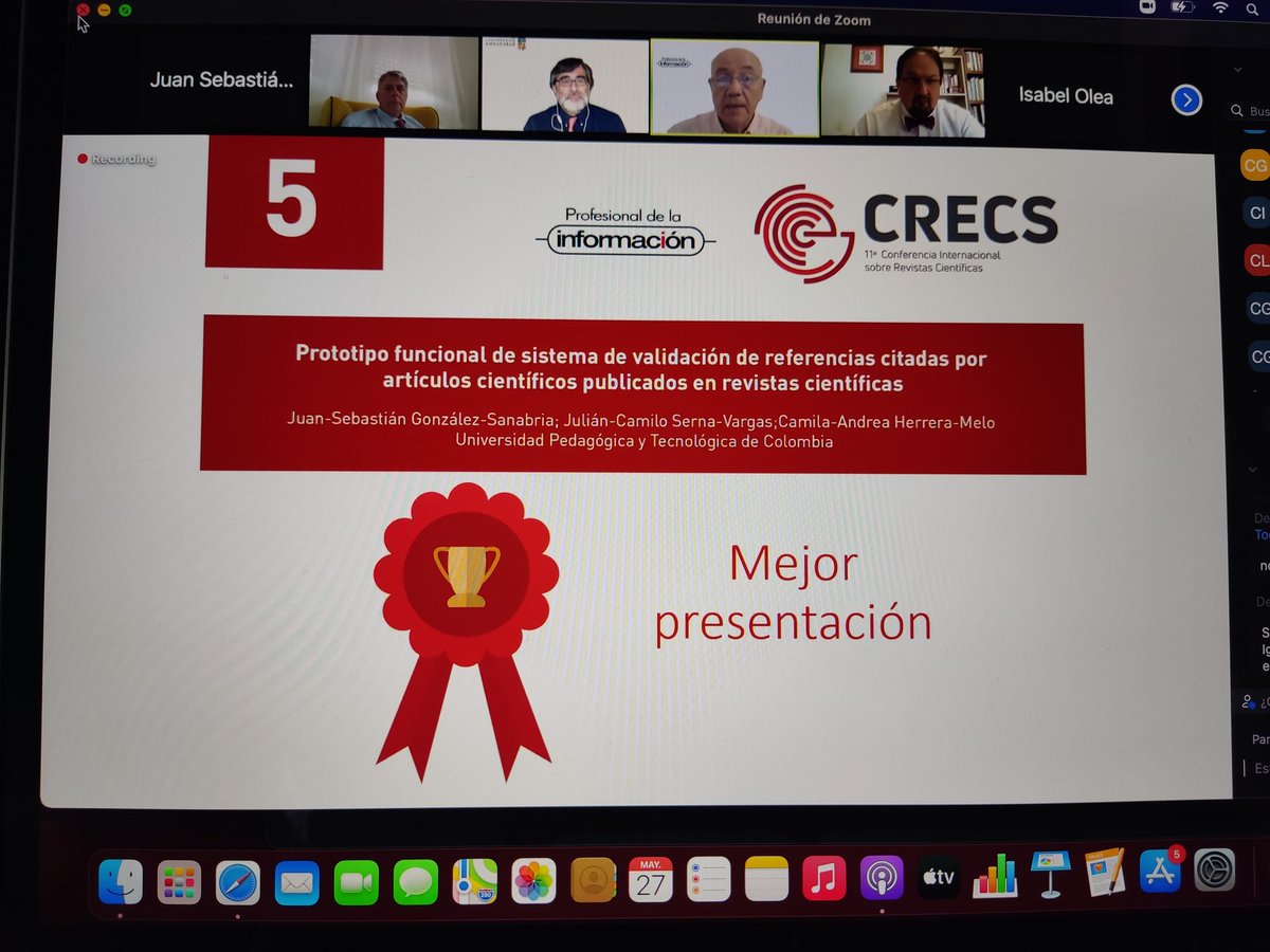 JuanSe_417's tweet photo. Felicitaciones gran trabajo #Camila @julian_serna12 @universidaduptc... Premios a mejor diseño y mejor presentación en #CRECS2021 !!! Gracias por todo @revista_EPI y nos vemos el próximo año!!! https://t.co/ZZt7K4MaGt