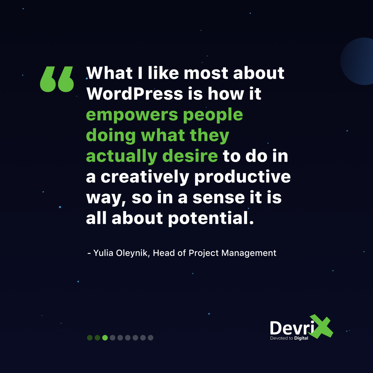 wpdevrix's tweet photo. As @WordPress turns 18 today, we wanted to focus a bit on what makes it so great - the community. We've asked our colleagues, most of them who have contributed to WordPress more than once, to share what they love about the CMS that powers 40% of the Internet 

1/2 https://t.co/6LvxWnPX84