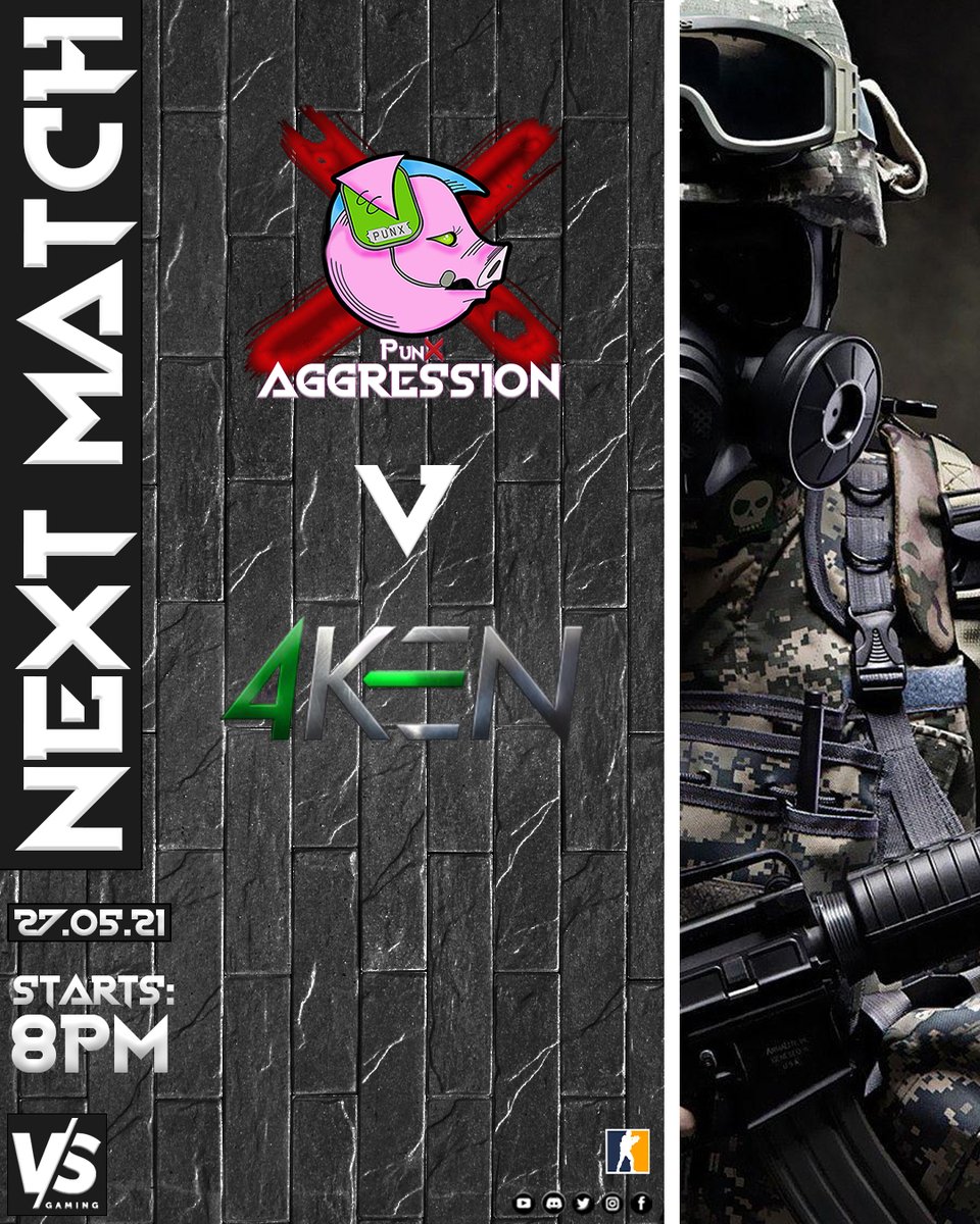 PunX_IG's tweet photo. Upcoming match tonight @VSGamingWorld.

Let's go boyz!

@AggressionRaw 

#PunX4Ever
#ChangeIsNow
#CSGO https://t.co/1WHZhSel4R
