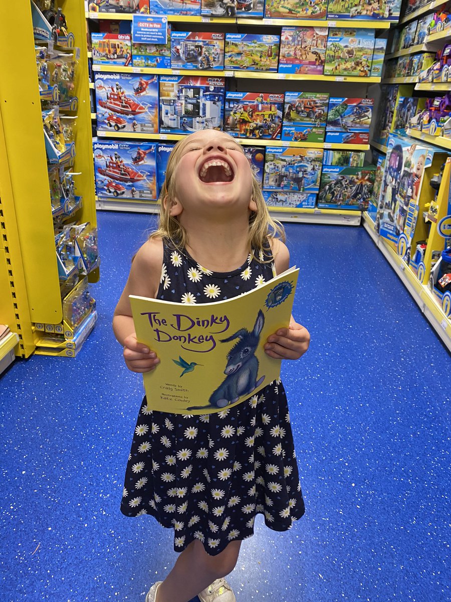 FrancescaKerr18's tweet photo. @MissNoble_GBS Robyn thought it was very funny that she found a copy of the dinky donkey. It’s a shame we forgot to buy it 🙈😂 https://t.co/C20FINlIU6