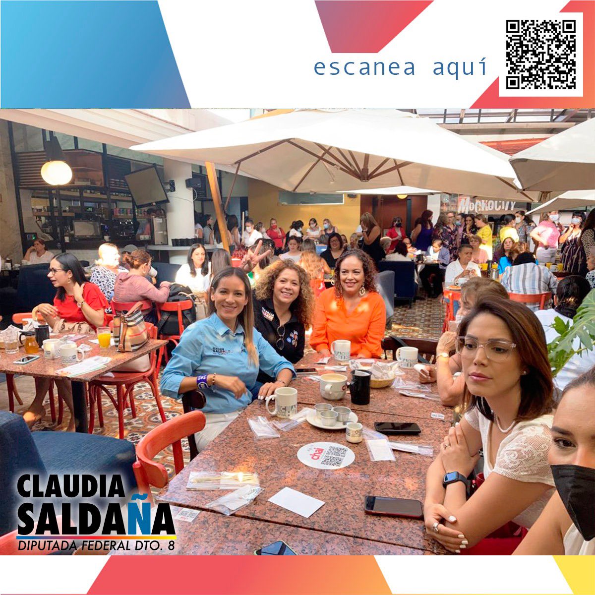 Claudiasa12A's tweet photo. Por la mañana nos reunimos con más de 250 mujeres líderes de Guadalajara, con quienes compartimos el compromiso de una mejor Ciudad con Seguridad, Salud, y Educación.

#VaPoMéxico 
#VotaPAN https://t.co/o3C2r81lw9
