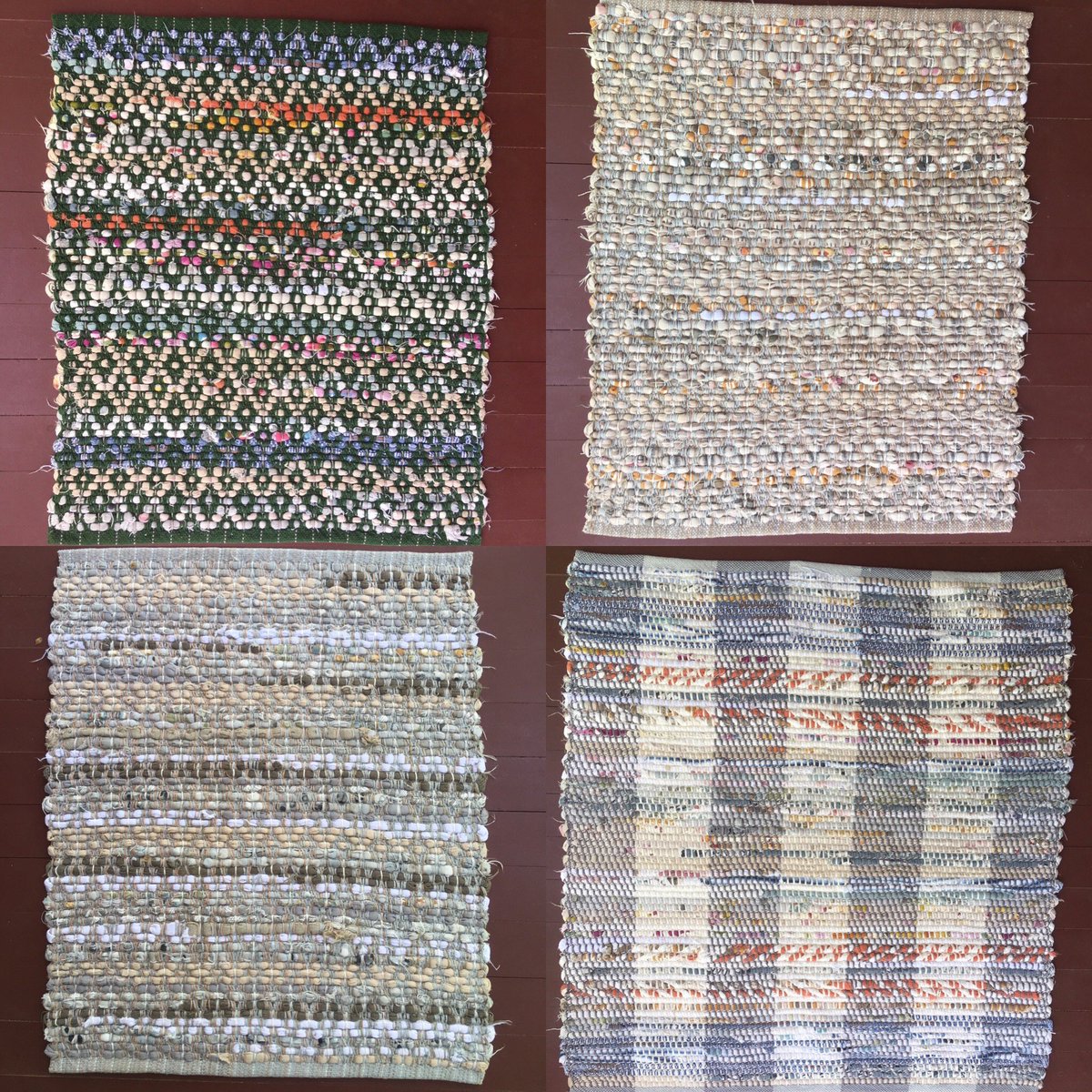 1 carpet, 2 carpets, 3 carpets, 4.

Rag carpets using gorgeous linen scrap fabric from <a href="/TonicLiving/">Tonic Living</a> 

#zerowaste #ragcarpet #upcycledtextiles