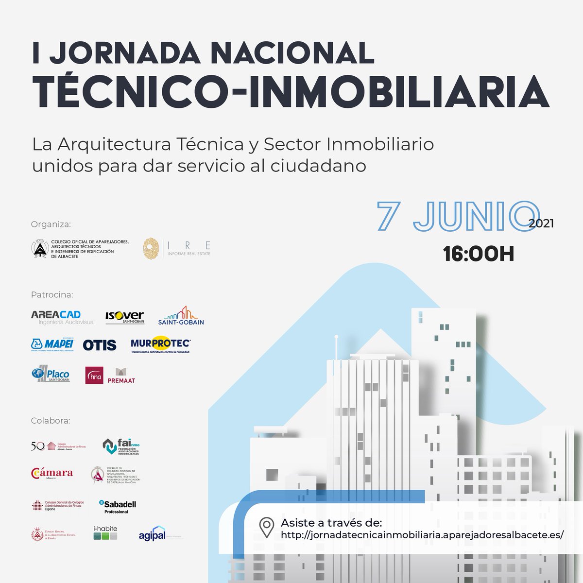 informeIRE's tweet photo. I JORNADA NACIONAL TÉCNICO-INMOBILIARIA "La Arquitectura Técnica y Sector Inmobiliario unidos para dar servicio al ciudadano". 7 junio 202116:00h - Online GRATUITA
https://t.co/YTiUrHooU0
#tecnico_inmobiliaria #informeire #aparejador #inmobiliaria #administradoresdefincas https://t.co/72e5PC1wc7