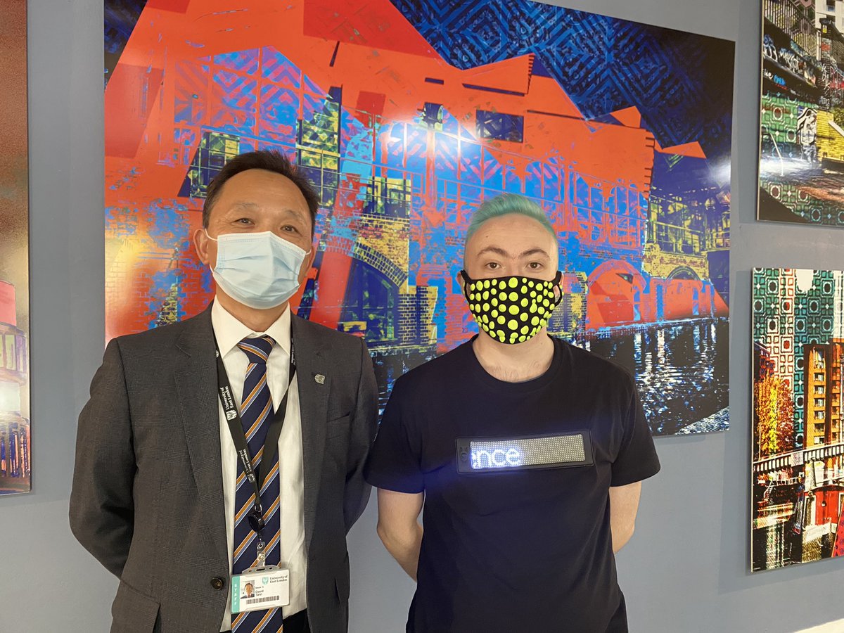 TangeUK's tweet photo. BA #FineArt students were able to receive studio tuition & practice on campus at least one day per week during the pandemic. The degree show is exceptionally high standard. Their joyful body language & beautiful artworks have expressed it so powerfully!
#BeTheChange #UELconnected https://t.co/qfOlBxqWtT