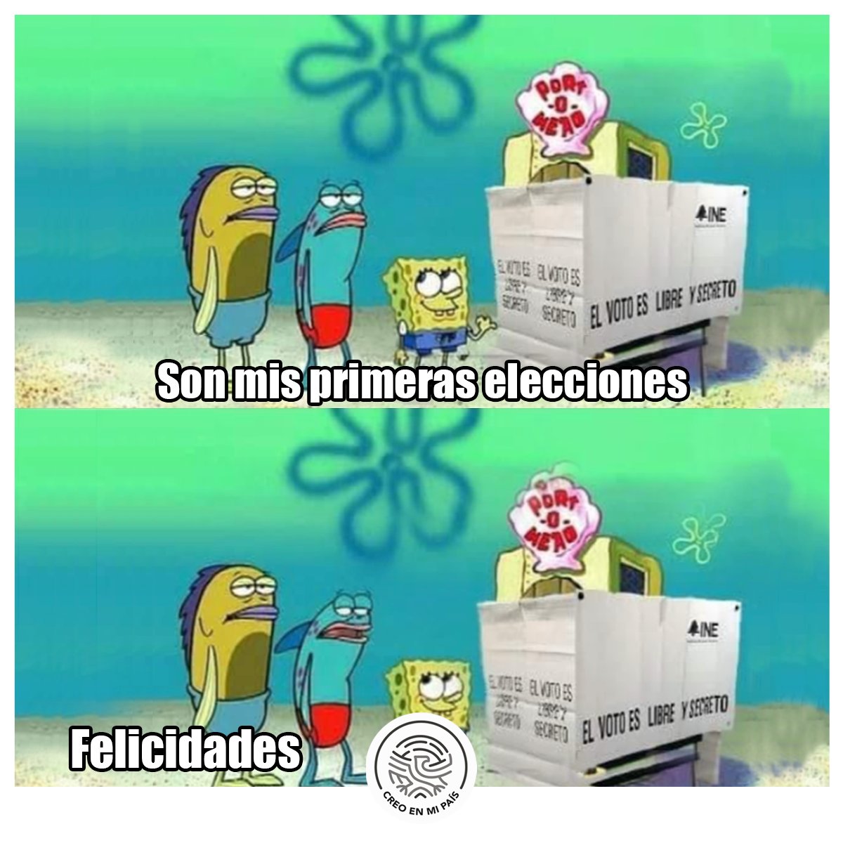 Que nadie te desanime de ejercer tu voto por primera vez, recuerda que tú eliges libremente. #CreoEnMiPaís