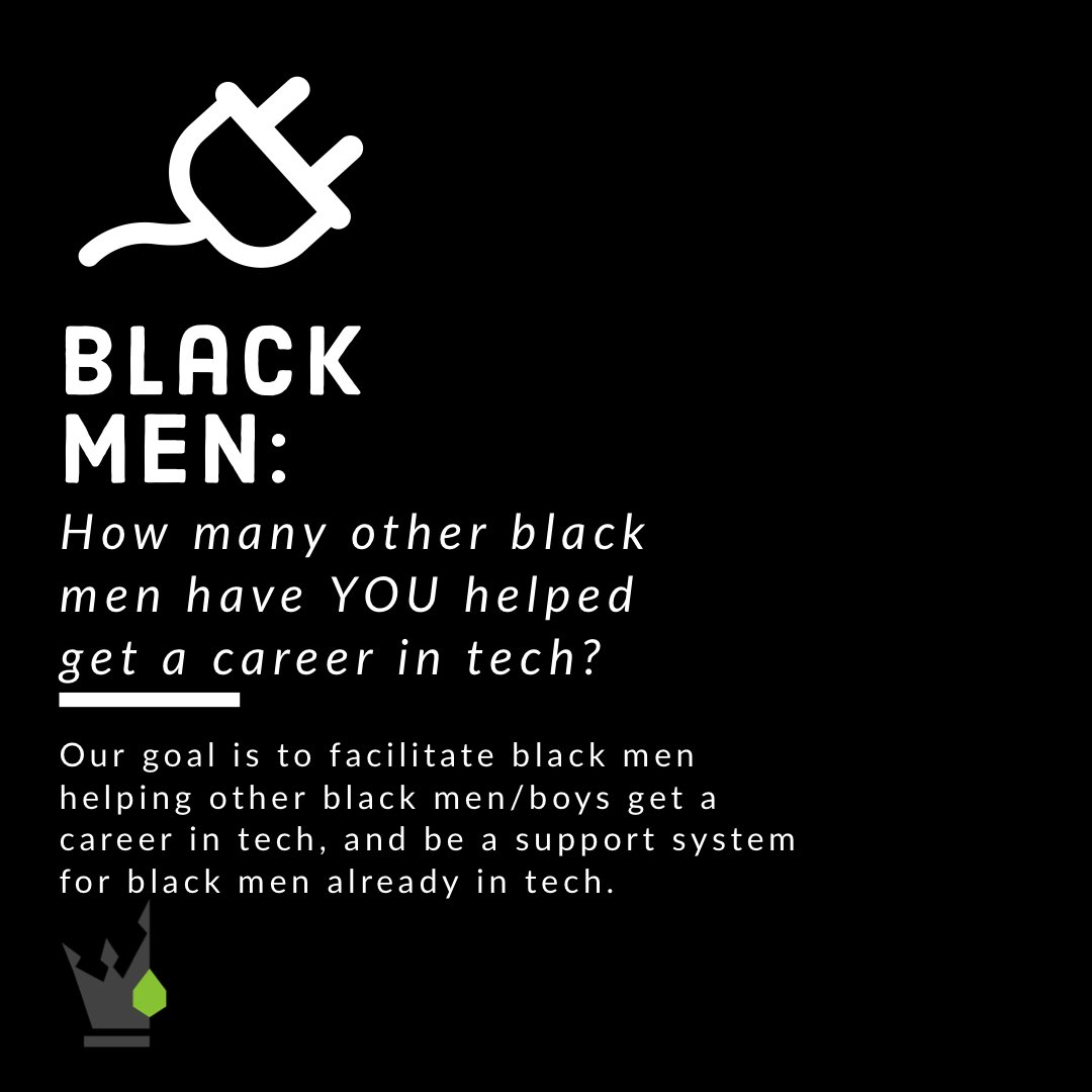 TechRoyaltyPOD's tweet image. #BlackMen how many other black men have you helped get a career in #tech ?
#BlkMenTech #BlackMan #blacksintechnology #blacktechsmatter #black #BlackTwitter #BlackTechTwitter #BlackTechPipeline