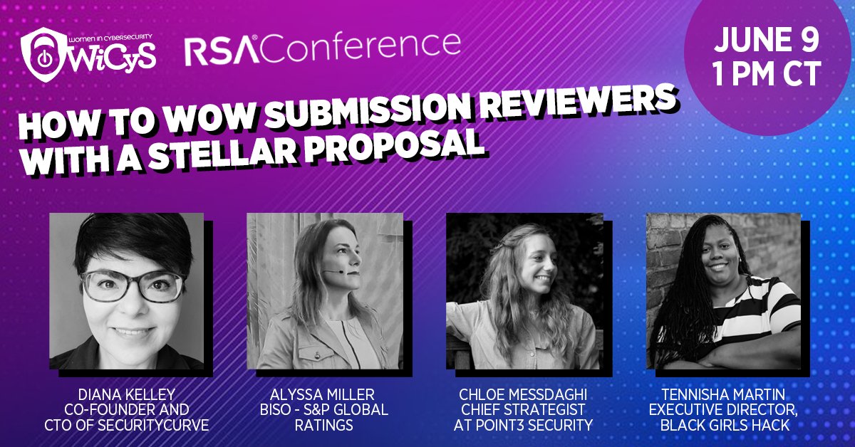 Lynn Dohm | WiCyS ♥️ (@lynn_dohm) on Twitter photo What happens when <a href="/RSAConference/">RSAConference</a> and <a href="/WiCySorg/">Women in CyberSecurity (WiCyS)</a> partner up for submitting stellar proposals? We loop in the finest... @dianakelley14 <a href="/ChloeMessdaghi/">Chloé Messdaghi (@chloemessdaghi.bsky.social)</a> <a href="/AlyssaM_InfoSec/">👑 Alyssa Miller 🦄🛩️</a> <a href="/misstennisha/">Mother of Hackers: Cyber and IT Plug | BGH</a> to share their trials, tribulations and how to WOW the crowd! #womenincybersecurity #SeeHerAsEqual What happens when <a href="/RSAConference/">RSAConference</a> and <a href="/WiCySorg/">Women in CyberSecurity (WiCyS)</a> partner up for submitting stellar proposals? We loop in the finest... @dianakelley14 <a href="/ChloeMessdaghi/">Chloé Messdaghi (@chloemessdaghi.bsky.social)</a> <a href="/AlyssaM_InfoSec/">👑 Alyssa Miller 🦄🛩️</a> <a href="/misstennisha/">Mother of Hackers: Cyber and IT Plug | BGH</a> to share their trials, tribulations and how to WOW the crowd! #womenincybersecurity #SeeHerAsEqual