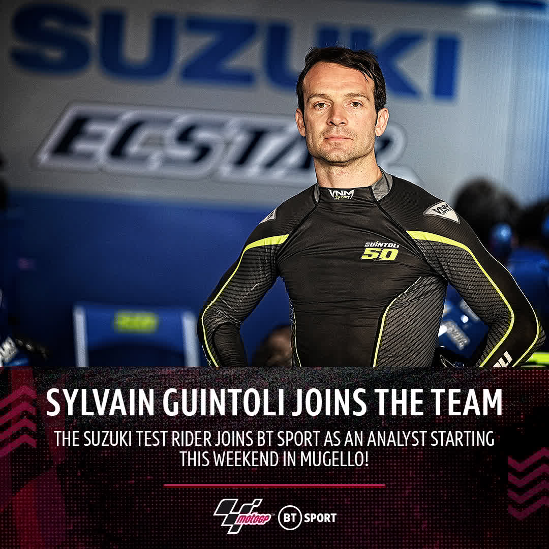 Motogp On Bt Sport On Twitter Everyone Give A Huge Welcome To The Newest Member Of The Bt Sport Team Sylvainguintoli The Suzuki Test Rider Joins Thequirkmeister In Mugello For What