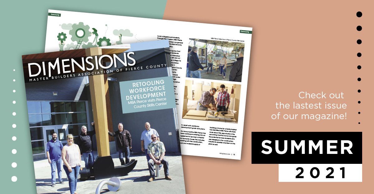 Summer issue of our Dimensions newsletter is out now! This issue features a message from the President, retooling workforce development, our Habitat for Humanity home project, government affairs and more.
Read here: mbapierce.com/dimensions