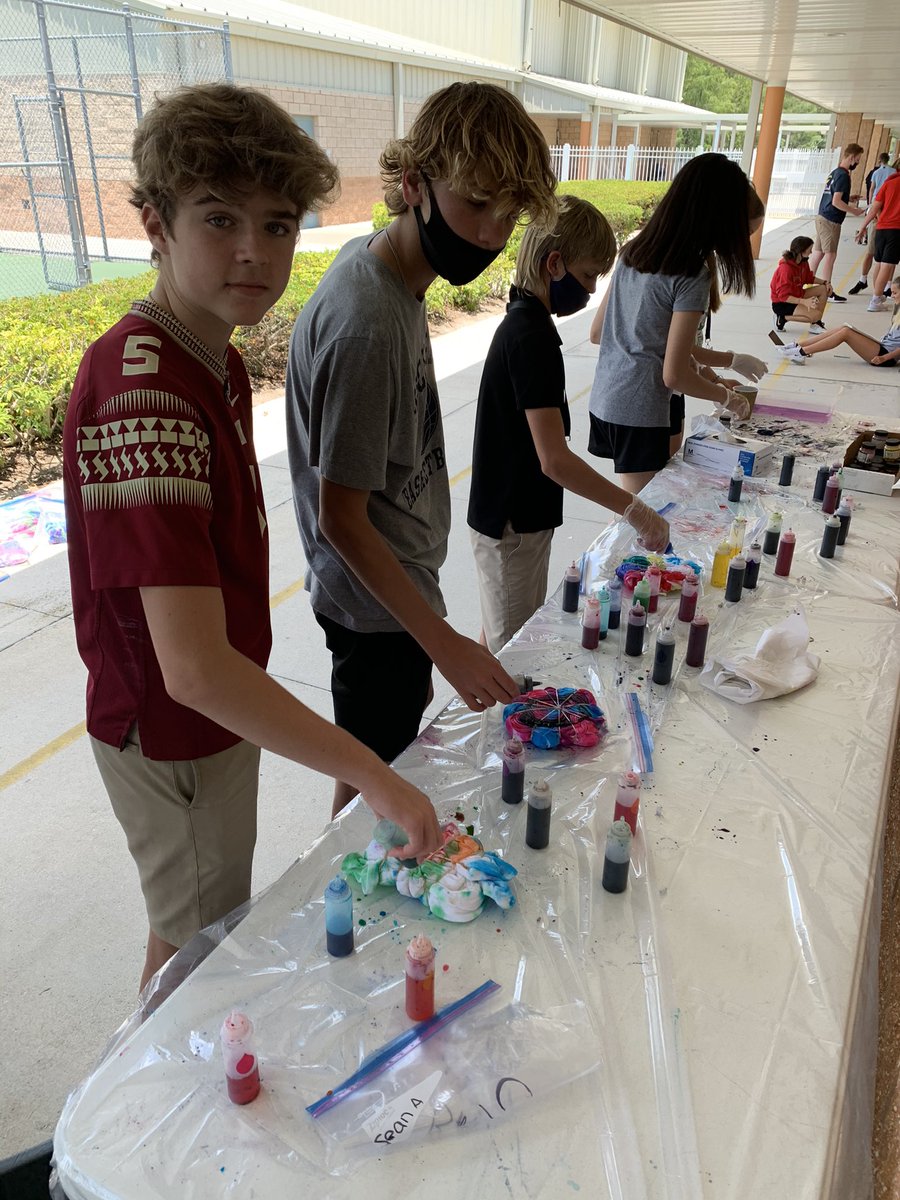 8th grade tie dye day! All 8th graders are tie dying their class shirt 
# Done class of 2021 <a href="/NNMSWildcats/">NNMS</a>