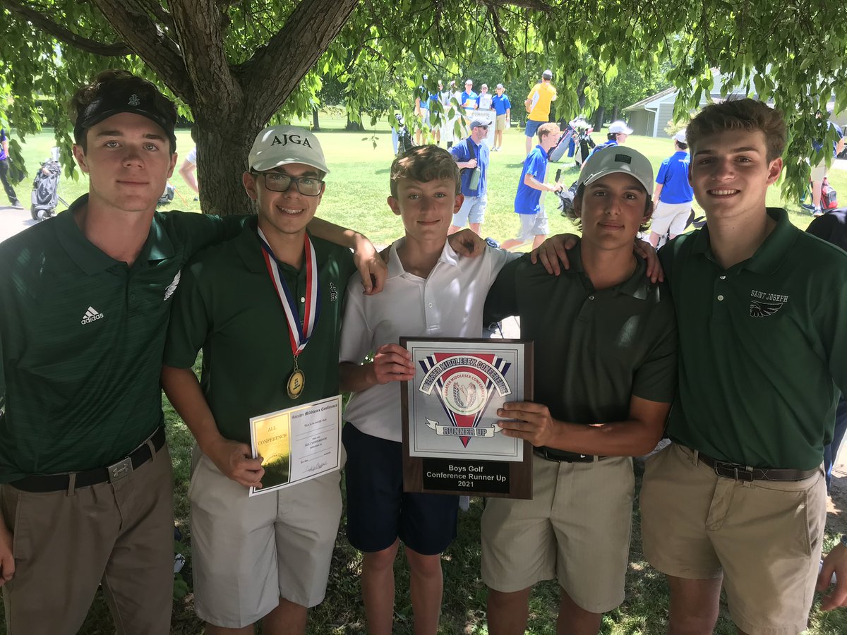 SaintJoesMedia's tweet photo. Congrats to @StJoesMetuchen Golf for their 2021 runner up finish in the GMC Championship (second place). 

Also congrats to Alex Figura ‘21, who is the 2021 GMC Individual Champion with a round of 76! https://t.co/X0Rd77uuUv