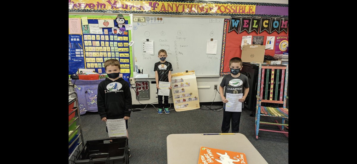 2nd grade readers theatre! After learning about fables, we decided to act some out! First up: The Ant and The Grasshopper! What was the moral of this fable? If you ask <a href="/JeffersonLabs/">Jefferson Labradors</a> from J9, J10, or J11, they will happily tell you - and they'll even prove it with text examples!