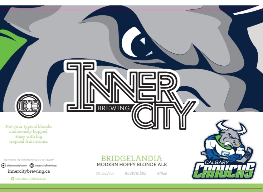 It's here! Support us by buying our inaugural collaboration beer with <a href="/InnerCityBrew/">Inner City Brewing</a>. FREE beer delivery anywhere in Calgary, Cochrane, Airdrie and Okotoks. This is a limited edition release - so place your order today! innercitybrewing.ca/beer-store/bri… #AJHL #JrACanucks #yyc #Nucks