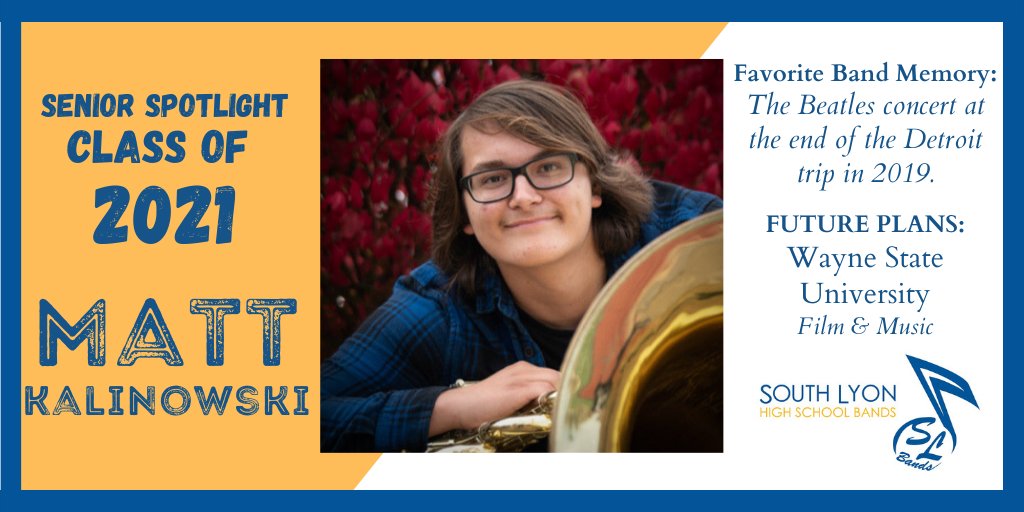 Congrats to the <a href="/SouthLyonHS/">South Lyon HS</a> Sousa Award Winner, Matt Kalinowski! #eyeswithpride