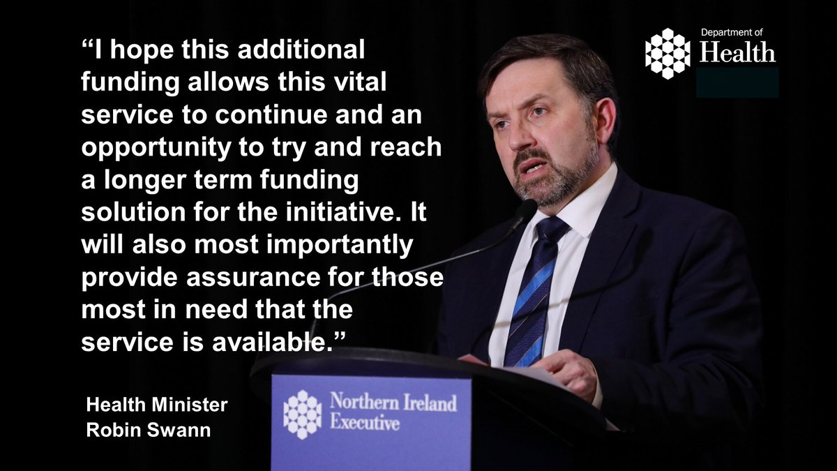 Health Minister extends funding for Derry Crisis Intervention Service.

Read more➡️health-ni.gov.uk/news/health-mi…