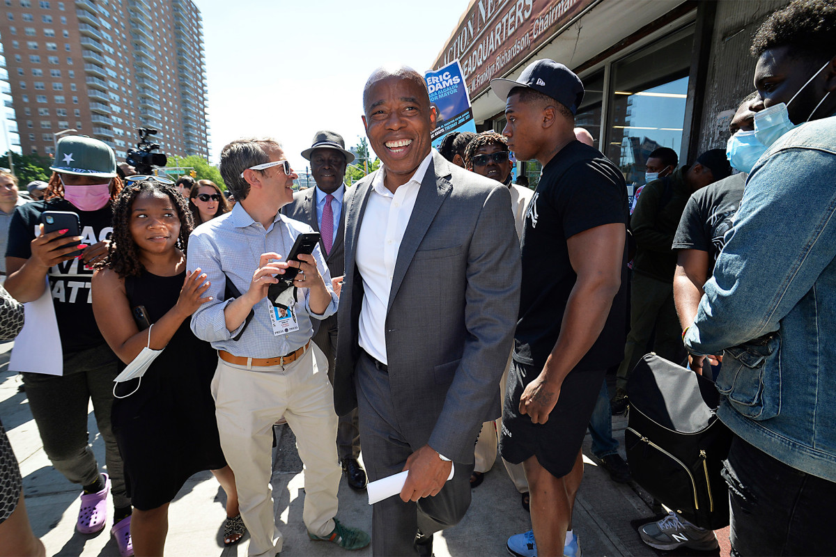 Eric Adams lets Rev. Al Sharpton know how much he wants his endorsement for mayor