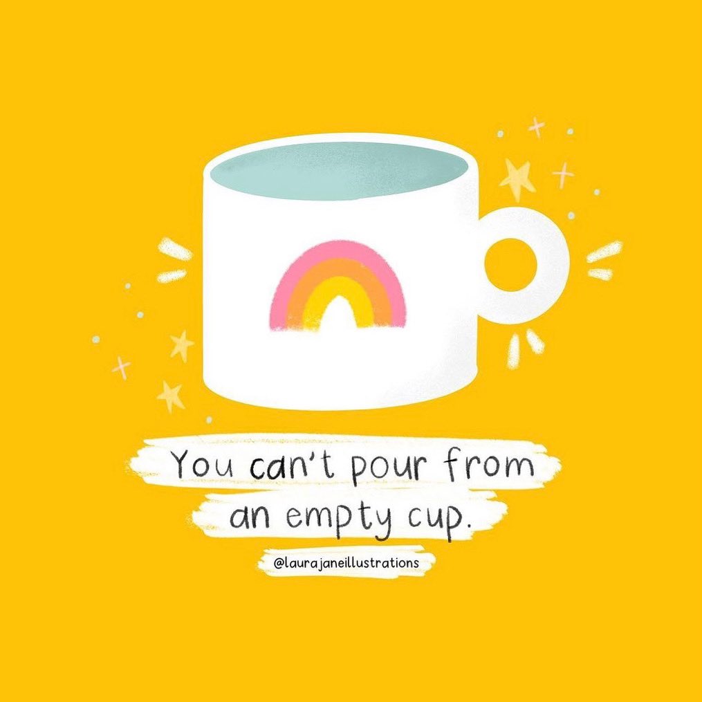 actionhappiness's tweet photo. You can’t pour from an empty cup. Take care of yourself and then you can take care of others too

Image: @hellohappee https://t.co/Rtr7MmHbpC