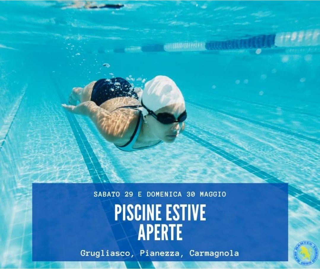 Siamo aperti nel week end a Grugliasco, Pianezza e Carmagnola (piscine scoperte)! 
Ve lo comunichiamo con immensa gioia e non vediamo l'ora di ritrovarvi tutti ❤
Orari e prezzi: bit.ly/3wDVhrv