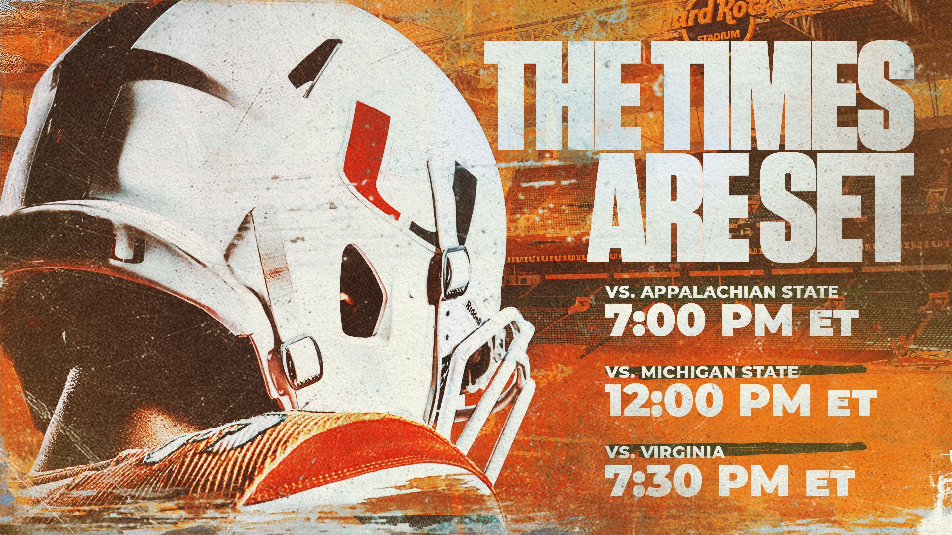 Canes Football on Twitter: "Get those 📅📅 out and mark these game ⏰⏰ ...
