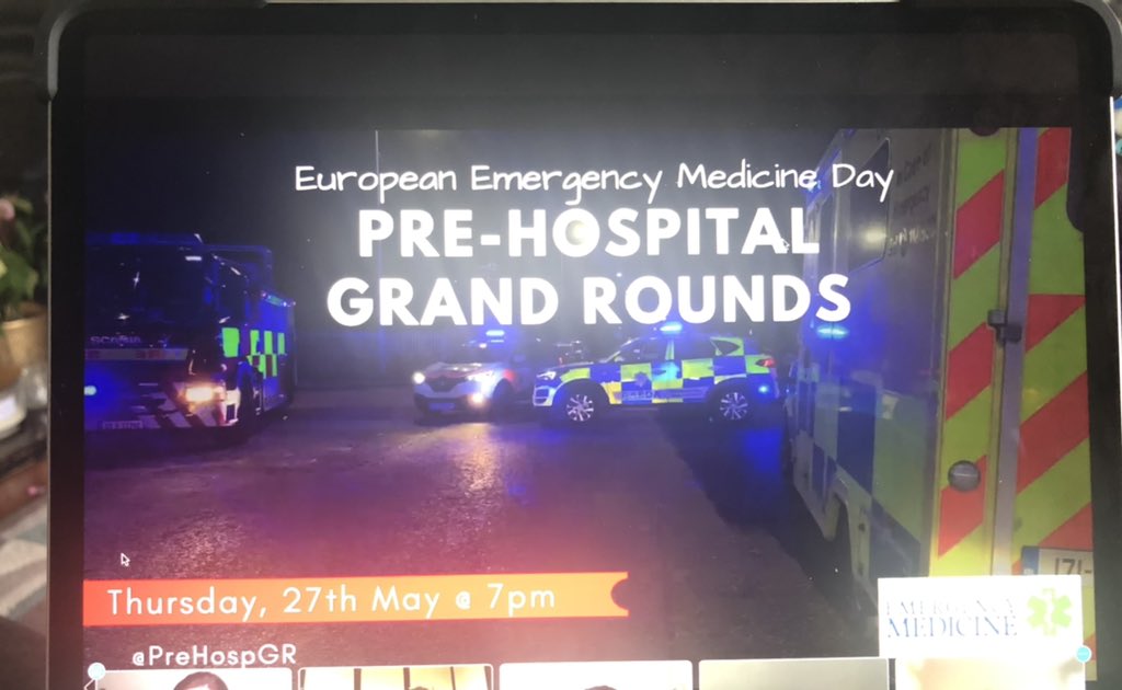 Delighted to mark European Emergency #EmergencyMedicineDay with <a href="/AssocEmergMedIE/">IAEM</a> and a national combined Pre Hospital &amp; Emergency Medicine Grand Rounds - almost 250 people dialled in!