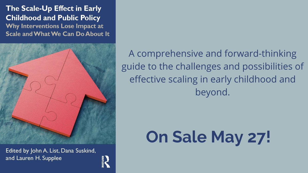Why does evidence-based policy so often fail to deliver the expected impact? This new volume (including a chapter from my brilliant colleagues &amp; me) explores that question and offers actionable solutions.
bit.ly/3lObvds
#scaleupeffect