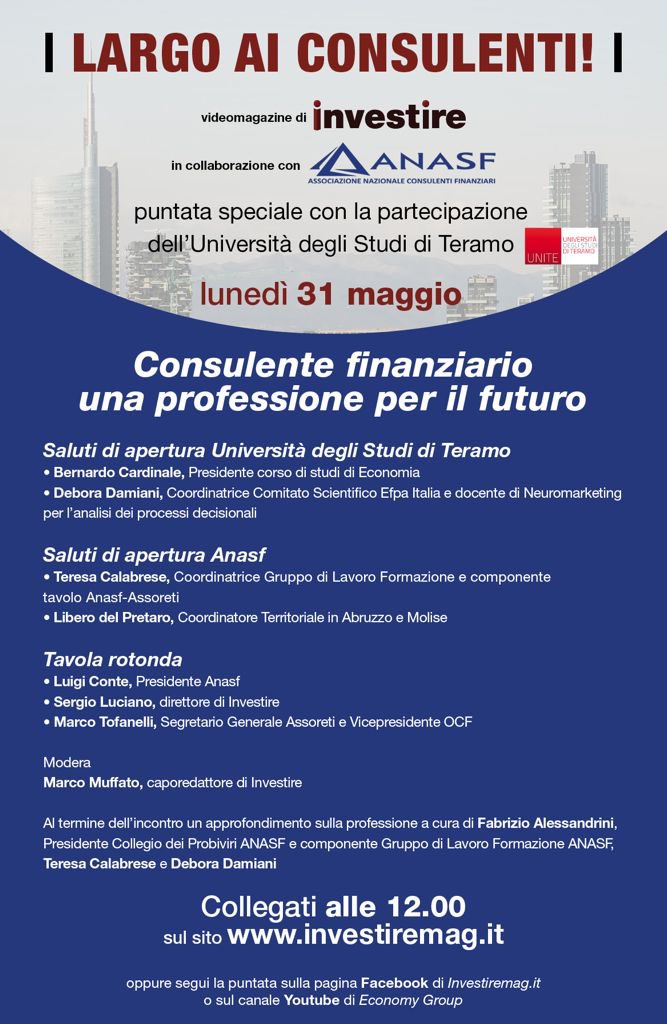 fabriale1970's tweet photo. Far conoscere l'attività di Consulente Finanziario e presentarla al meglio come un valido sbocco professionale per i giovani laureandi e laureati. https://t.co/1AcmkocPma