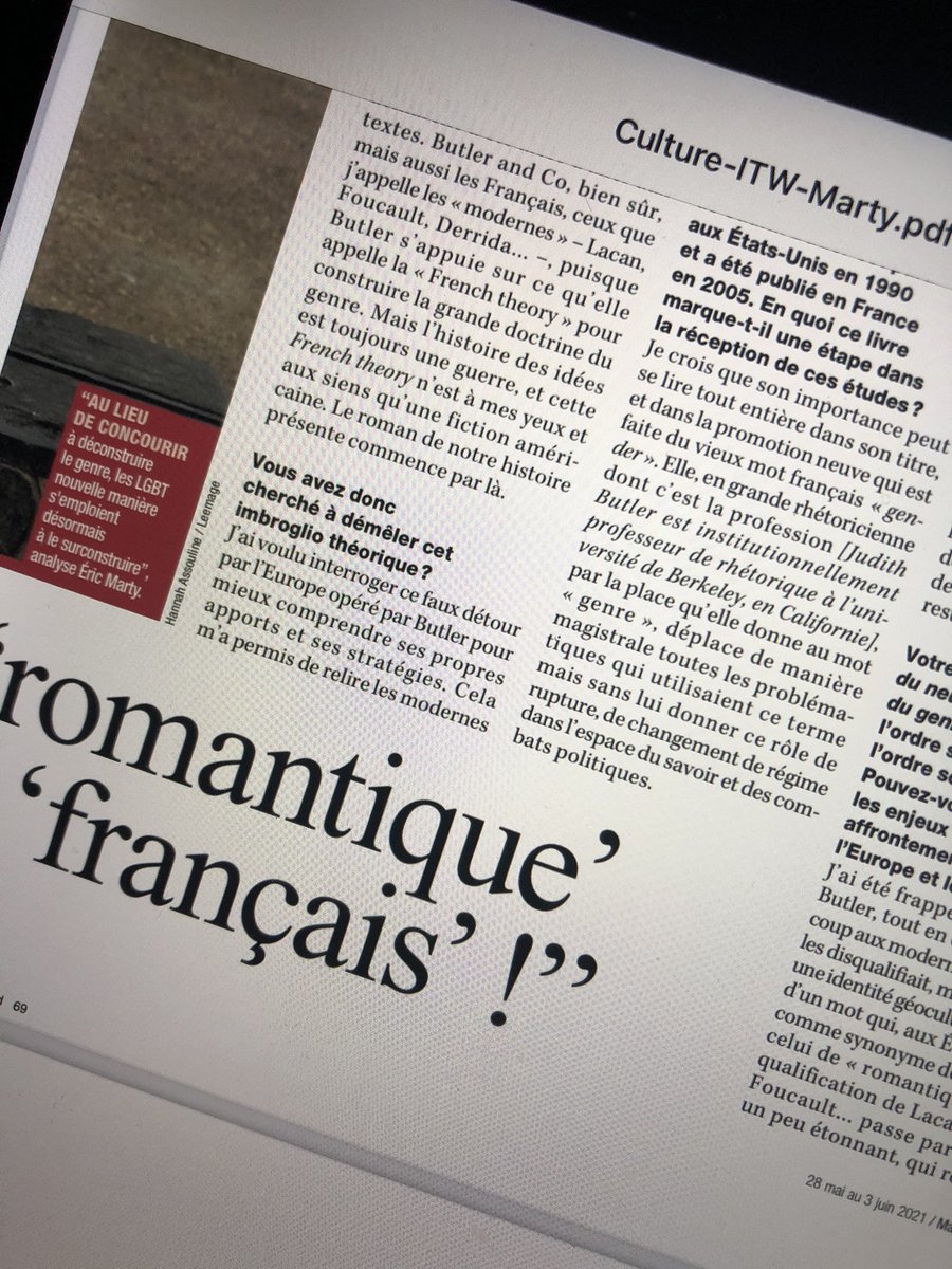 ericmarty55's tweet photo. Demain dans Marianne un grand entretien avec Philippe Petit sur Le Sexe des Modernes.... https://t.co/Dps24j7Eem