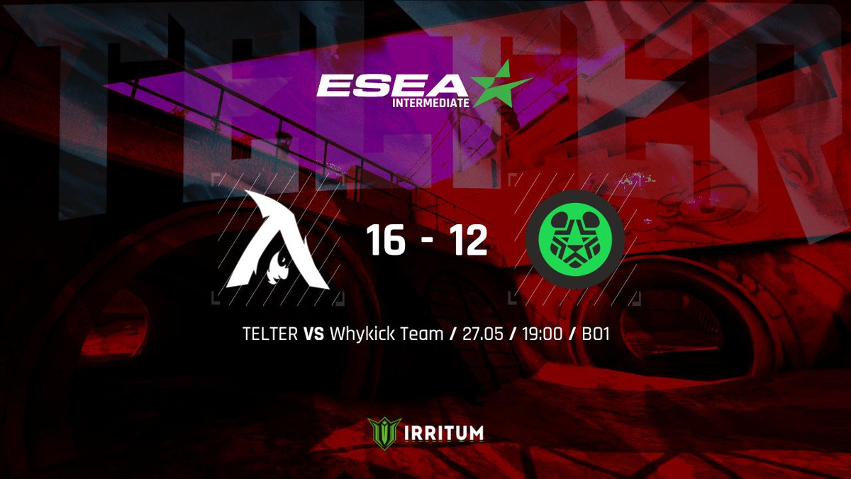 teltergg's tweet photo. We won again in Esea Intermediate
Telter 16:12 🇷🇺 Whykick Team https://t.co/OWIS2njGzX