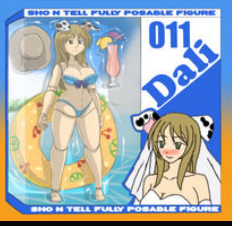 Lewd4UMilfs's tweet photo. Dali Nanamo poseable figure is in stock, would you buy one?

Link for clearer view: https://t.co/Mf24hiXwMY wedding pic of Dali is my design Who asked for an pic to add to the box design~☆ https://t.co/FmLgDp8eD1
