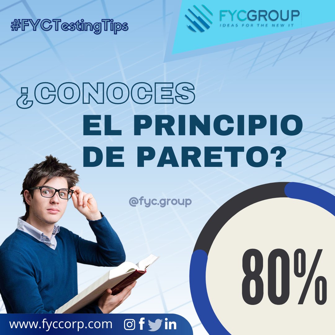 fycgroup's tweet image. 🐞Y hoy en #FYCTestingTips 🐞
El Principio de Pareto se aplica en uno de los Principios de las Pruebas de Software ¿Sabes cuál?
Míralo aquí bit.ly/2RJXUcG

#SoftwareTesters #PruebasdeSoftware #DesarrollodeSistemas #ISTQB #CalidaddeSoftware #TestingTips #QATesters #SSTQB