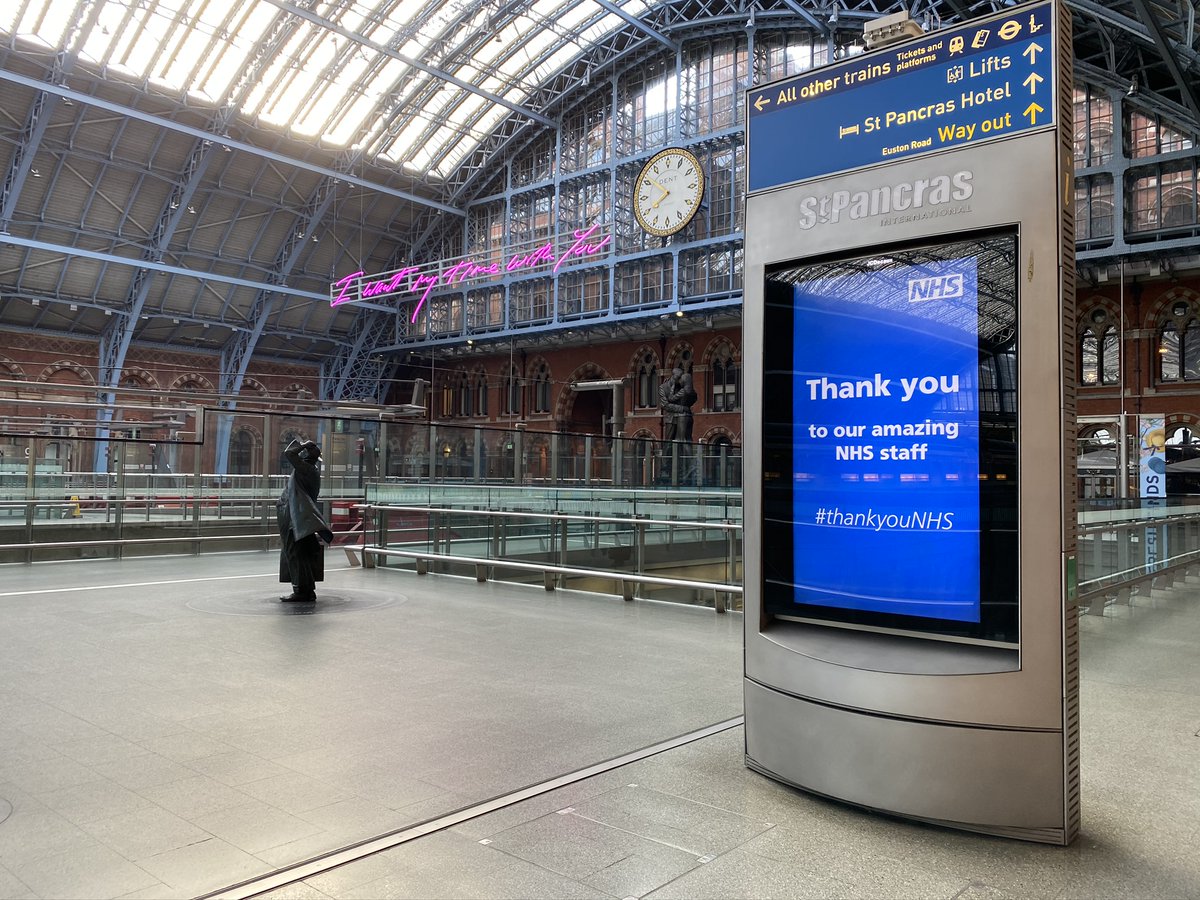 One of the latest submitted photos is

'Key workers on the railway recognising key workers of the NHS'

notfromhome.omeka.net/items/show/54