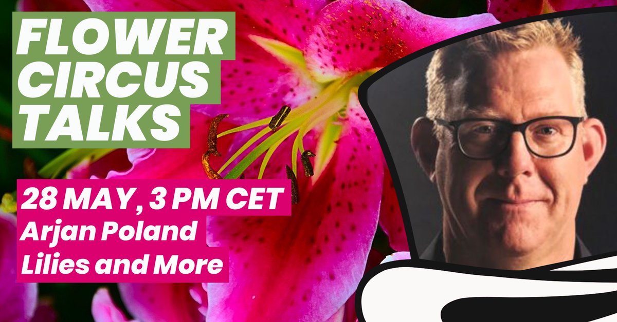 flowercircus_nl's tweet photo. In this Flower Circus Talks, we have Arjan Poland, who is a renowned bulb specialist, selling bulbs to growers all over the world.
He will tell us all about abnormal demand in the plant market.
Join on 28 May, 3pm CET
https://t.co/BupTEbvYeA
#FCTalks #flowerindustry #bulbs https://t.co/KMDXDLNcoa