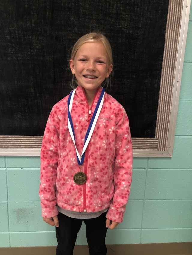 Josie with the Sportsmanship Award for 2A!