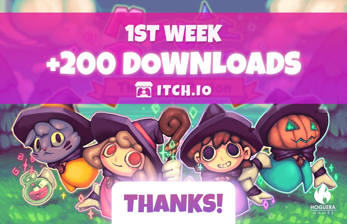 HogueraGames's tweet photo. +200 downloads in only one week! 🥳 Thanks for all the support 💗 https://t.co/b9zy29TbEq