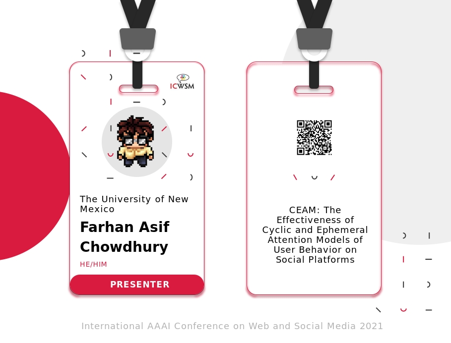 farhanasifchy's tweet photo. @kous2v @nickmvincent @maartenwbos @lnevespapers Looking forward to present our work on improving user behavior prediction on social platforms by better leveraging individual user's regularities at ICWSM'21. This work was done during my summer'20 internship at Snap w 
@kous2v @nickmvincent @lnevespapers @maartenwbos.
#ICWSM21 https://t.co/56LeFuts7d