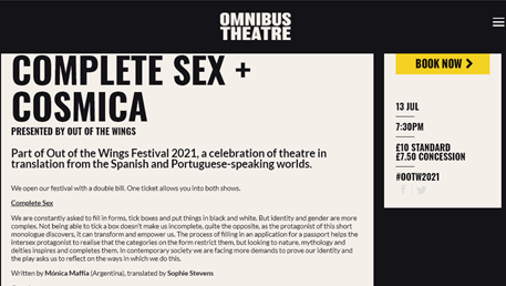 bardolatria's tweet photo. I'm thrilled to share the #news that my #play #CompleteSex -#SexoTotal in #English #translation by @SophieL_Stevens will be opening the #OOTW21 #Festival at @OmnibusTheatre July 13
https://t.co/5VgNAS9Hd4
@ARGinUK @UKinArgentina @arBritish @KentArgentina @pen_arg @Argentorescult https://t.co/6HfHinffn8