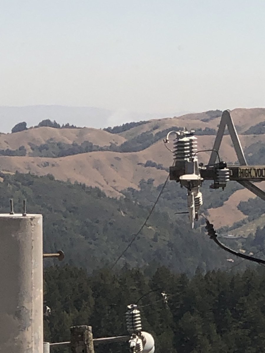First day back in the lookout. Thankful for Nixle alert earlier today informing me about control burn that would be happening today, because there is the smoke! Called dispatch and confirmed.