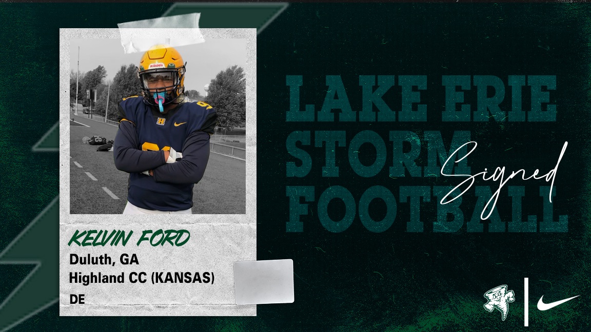 LakeErieFB's tweet photo. Welcome to the Storm FAMILY! ⚡️🌪
Name: Kelvin Ford
Pos: DL
HT: 6'3
WT: 270 lbs
JC: Highland CC, KS
Hometown: Duluth, GA
@kelvinford91 
#RageOn #STORMCHA21NG 
@CoachMurphyLEC
@lakeeriecollege
@LakeErieStorm
@coach_celiscar https://t.co/TN5e2mhDGa