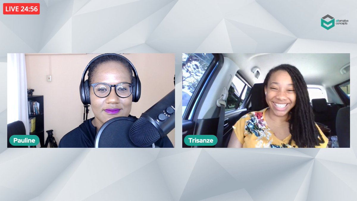 acmcaribbean's tweet photo. Just learnt how @trisanze built her massive following and she's not a fan of hashtags. 

#Jamaica #Caribbean #ACMlive Ooops 🙃

Follow our #YouTube page and be notified when this episode goes live. https://t.co/zicR5FANB1 https://t.co/wEPeHmm4kv