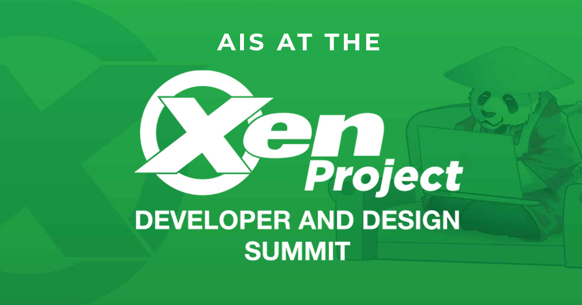 AInfoSec's tweet photo. Connor Davis, Software Engineer/Researcher at AIS, will be presenting at the @xen_org summit tomorrow at 10am EST. Learn more: https://t.co/yduP9MB1bw.
#softwareengineer #opensource #tech #project #design #xen #xenproject #thexenproject #summit #xensummit #developer #XenDevSummit https://t.co/Np1Ne6lKM8